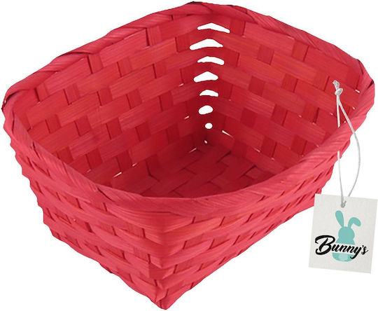 Bunny's Πασχαλινό Καλάθι Κόκκινο 20x16x9.5εκ.