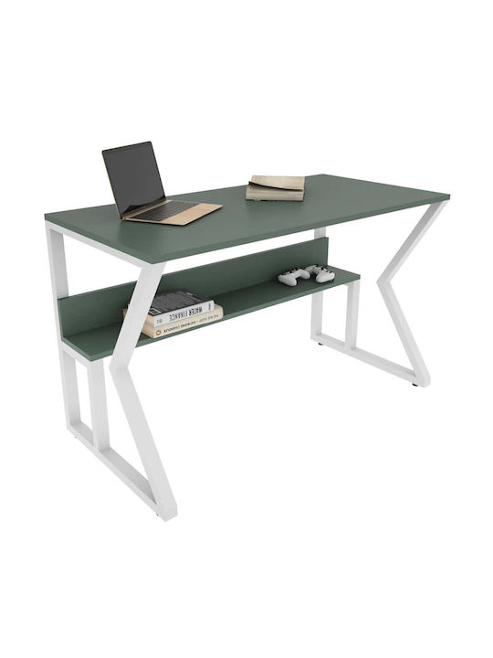 Schreibtisch Wake Holzgrün-Weiß 120x60x72.8cm