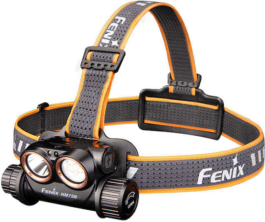 Fenix Επαναφορτιζόμενος Φακός Κεφαλής LED IP68 με Μέγιστη Φωτεινότητα 1600lm HM75R SE