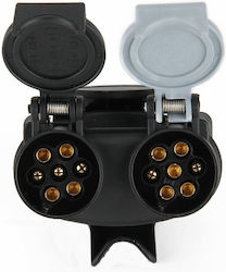 Idealstore Wohnwagen-Anhänger-Steckdosenadapter 13 2x7-polig Typ Ns