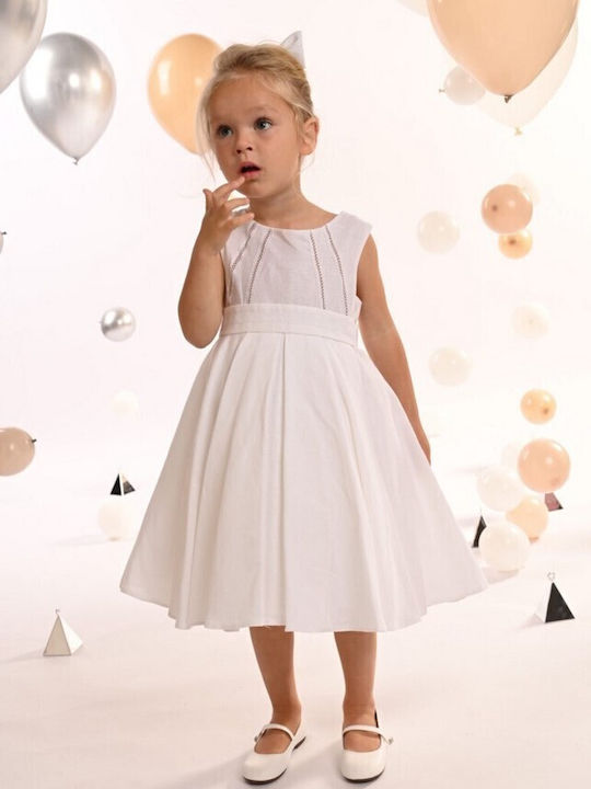 Baby Bloom Alb Rochie de Botez