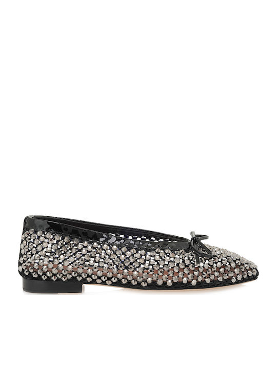 Synthetic Leather Ballerinas Black