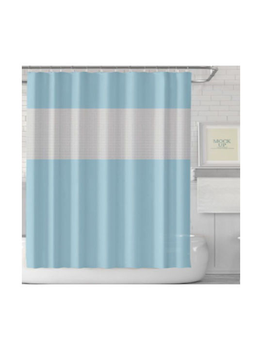 SDS Perdea de Baie Light Blue-White