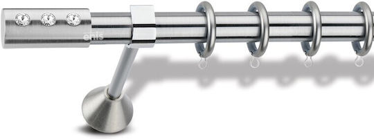 Enis by Domus Metallisch Vorhangstange Okeanos Doppel mit Schiene Φ25mm 300cm Ocean
