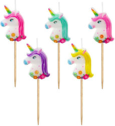 Unicorn Birthday Candles 5pcs