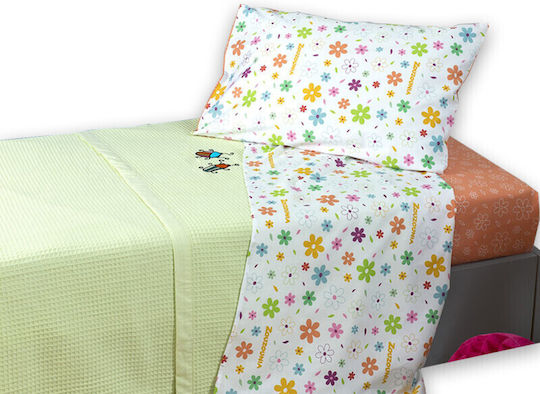 Blanket Waffle Green Carnation 160x240cm