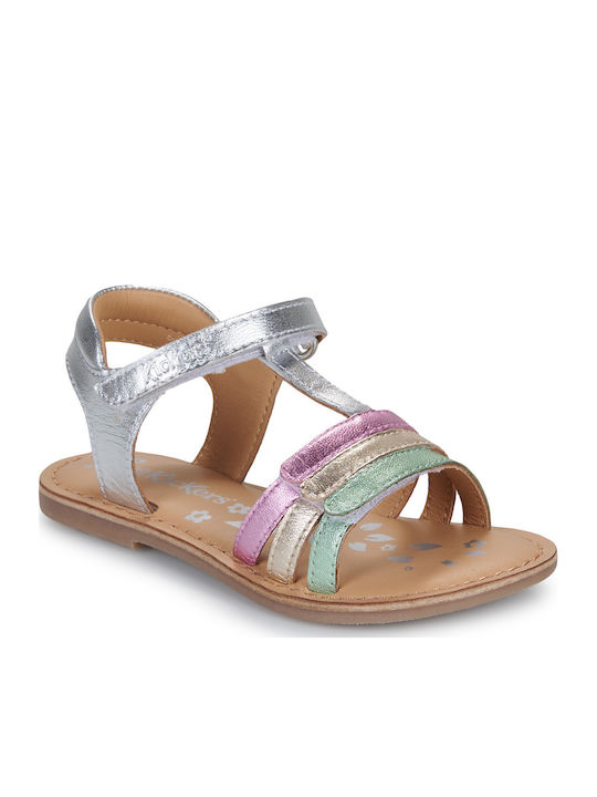 Kickers Sandale Copii Diamanto Argintii