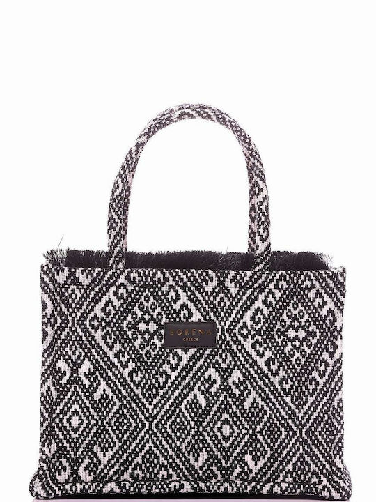 Roxani Stoff Damenhandtasche Tote Handtasche Schwarze