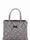 Roxani Stoff Damenhandtasche Tote Handtasche Schwarze