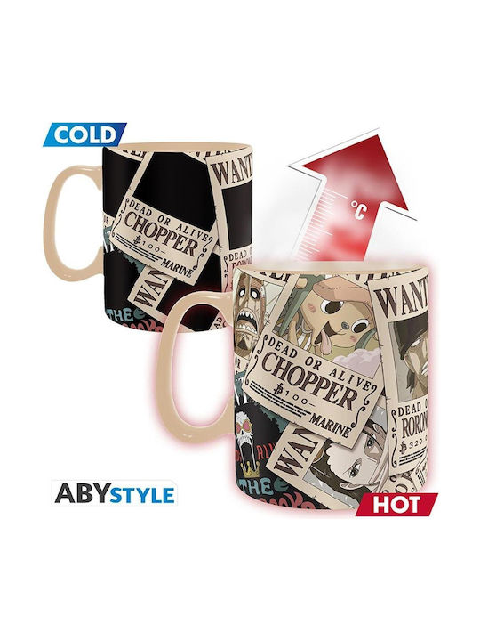 Abysse One Piece Wanted Heat Straw Hat Crew Change Mug Ceramic 460ml