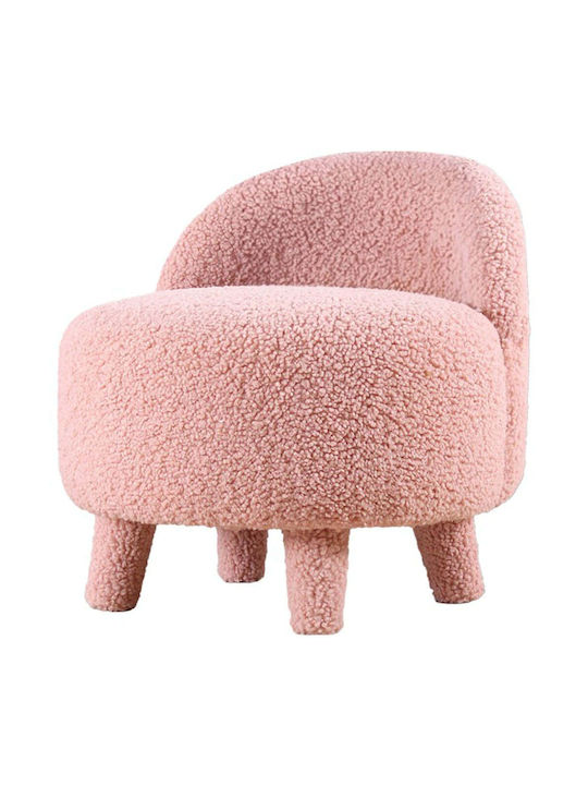 Stool For Living Room Upholstered with Fabric Moouv Powder Pink 46x46x51cm
