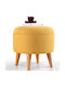 Stool For Living Room Upholstered with Fabric Moouv Yellow 40x40x42cm