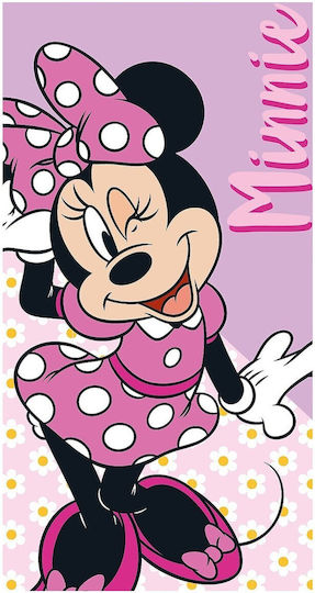 Microfiber Beach Towel Minnie Pink 140x70cm Disney Min36-5016