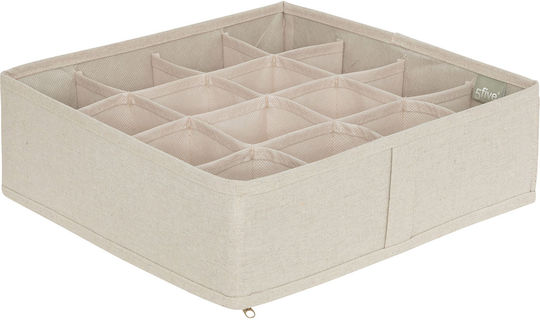 Fabric Storage Case For Clothes in Beige Color 31x31x10cm 1pcs