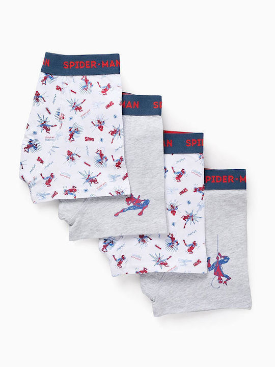 Zippy Set boxeri pentru copii Gray, White 4buc