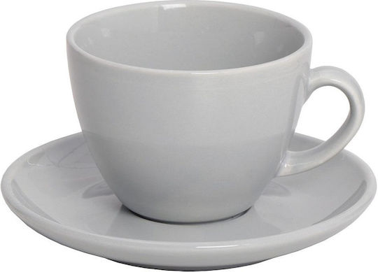 Espiel Essentials Tasse Cappuccino aus Porzellan Gray 350ml