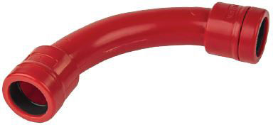Elmark PVC-Bogen 90° EC D25 IP67 Rot
