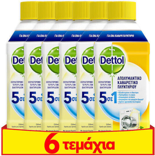 Dettol Υγρό Απολυμαντικό Ρούχων με Άρωμα Λεμόνι 6τμχ