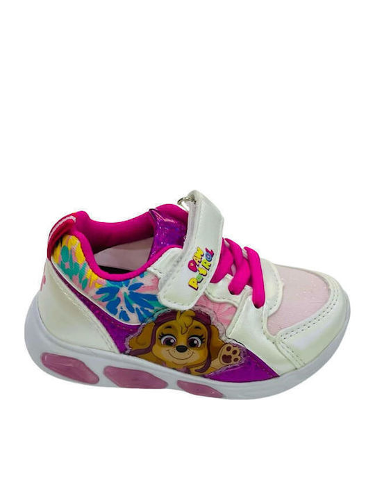 Kinder Sneakers mit Klettverschluss & Lichtern Rosa