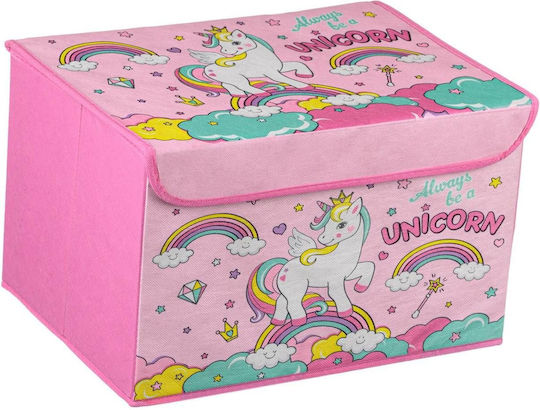 Children's Storage Box made of Fabric Pink 40x30x25cm 1pcs