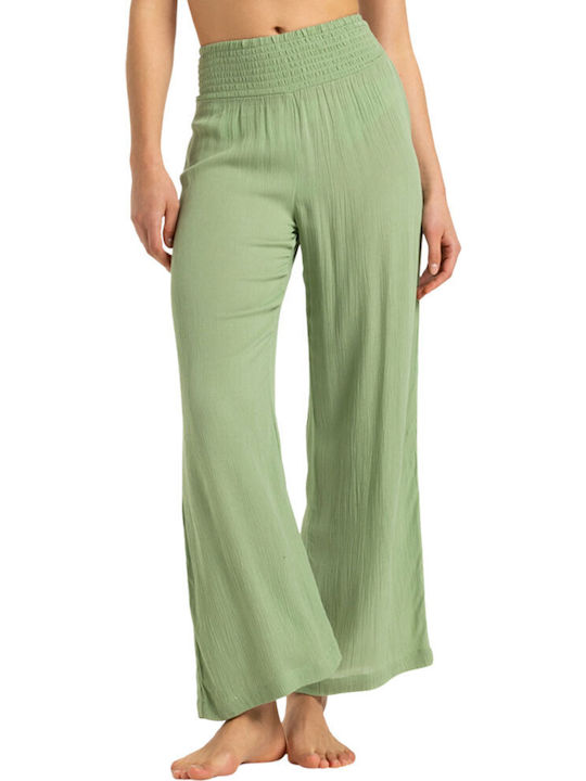 Roxy Along The Beach Women's Fabric Trousers Basil