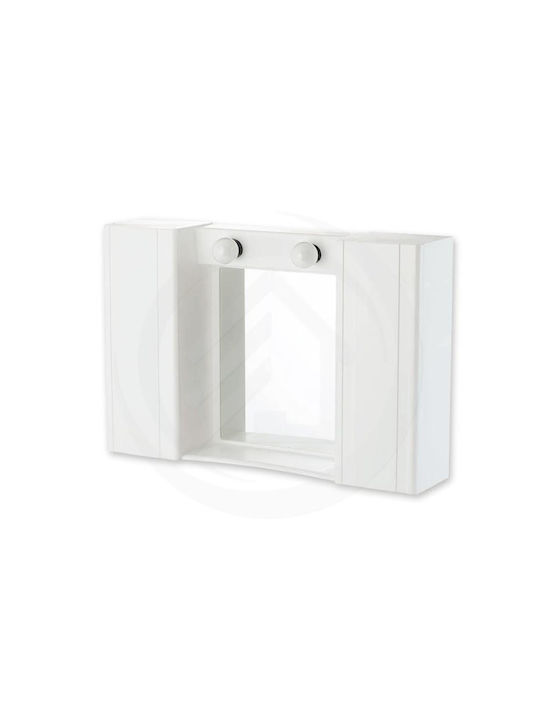 Vision Badezimmerspiegel aus Kunststoff mit Schrank Weiß