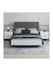 Bedroom Furniture Set White 160x200cm 3pcs