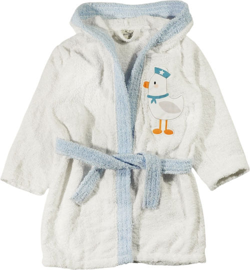 Minilori Baby Kids Hooded Bathrobe Blue