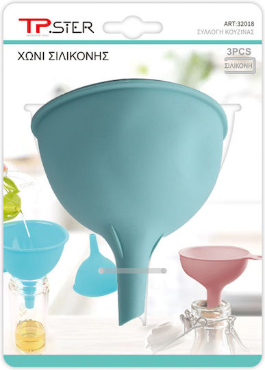 Tpster Pâlnie de Bucătărie din Silicon Verde 3buc