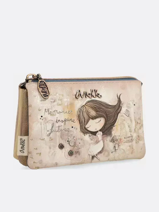 Small Women's Wallet Travel Beige