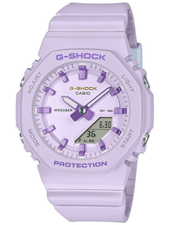 Casio G-shock Digital Women's Watch Chronograph with Purple Rubber Strap