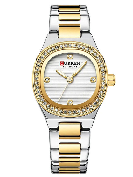 Curren Women's Watch with Gold Metal Bracelet