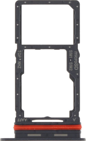 Оригинална тава за SIM и MicroSD карта Samsung Sm-a165f A16 4g A166b A16 5g Dual Sim Черна Simtsama165b