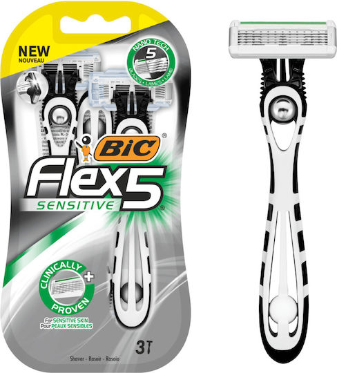 BIC Razoare de unică folosință cu lame Bandă lubrifiantă pentru piele sensibilă 3buc