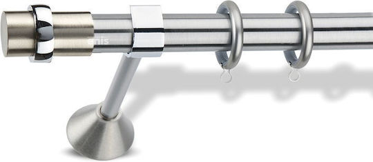 Enis by Domus Metallisch Vorhangstange Thera Doppel mit Schiene Φ25mm 160cm Thira