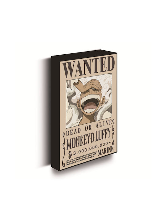 One Piece Luffy Gear 5 Wanted Light Canvas 40x30