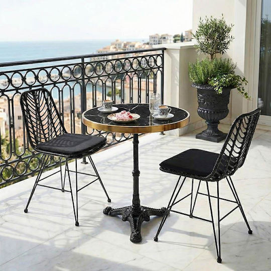 Tisch Andeket 70x70x72cm Black-gold shade Tisch Andeket 70x70x72cm Black-gold shade