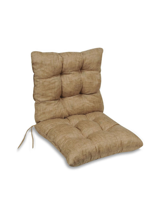 Garden Chair Cushion with Backrest Beige 50x100cm