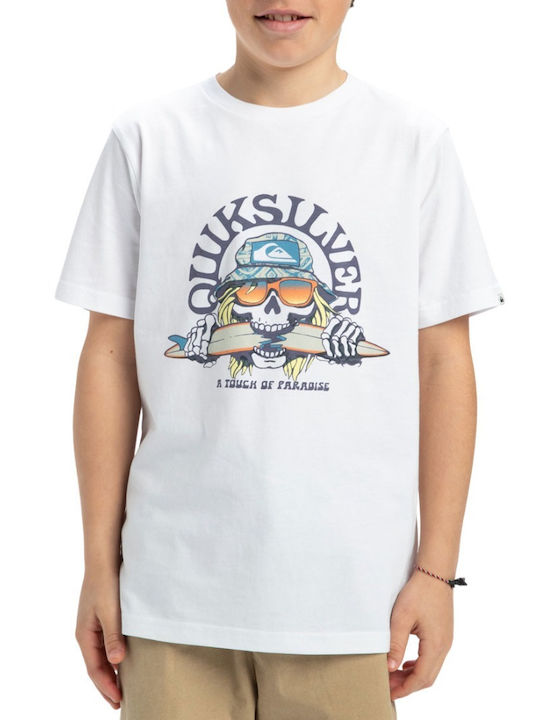 Quiksilver Παιδικό T-shirt White Ev Skull Feast