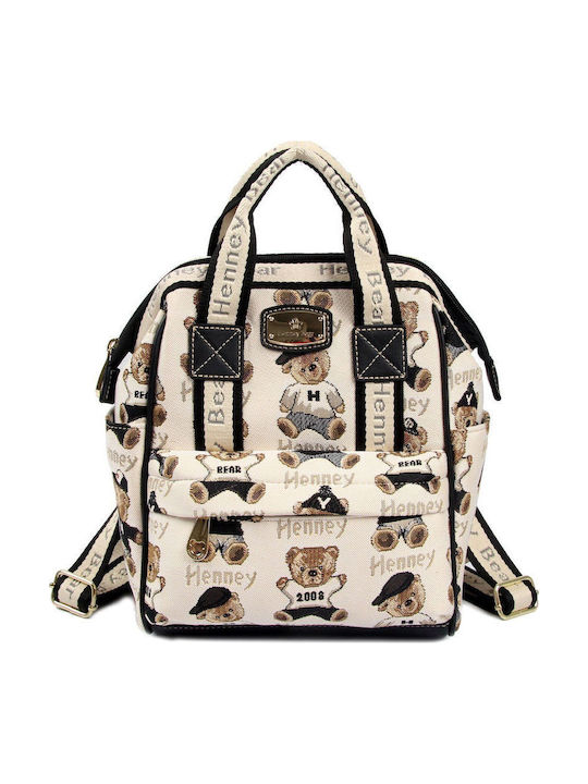 Henney Bear Kinder Rucksack Rucksack Beige