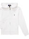 Kinder-Sweatshirt Strickjacke mit Kapuze Weiß