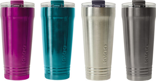 Igloo Logan Μπουκάλι Θερμός Ανοξείδωτο BPA Free 887ml Purple
