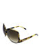 Dolce & Gabbana Women's Sunglasses with Brown Tartaruga Plastic Frame and Brown Gradient Lens DG6033 51251