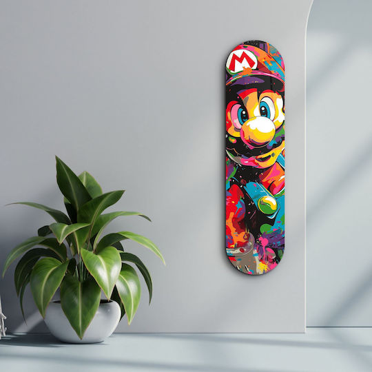 Glass Painting Mario Fan Art 226sng1128 20x80cm Multi Wallity Vertical Glass