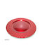 ArteLibre Round Plastic Decorative Platter Red 33x33cm