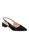 Patent Leather Black Low Heels with Strap