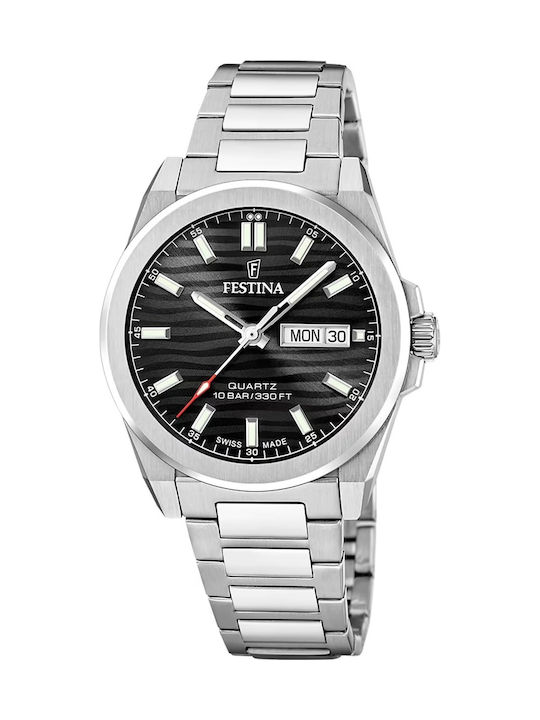 Festina Men's Watch 40mm Battery with Silver Metal Bracelet