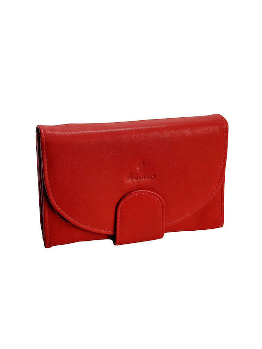Large Leather Women's Wallet Classic with RFID Red