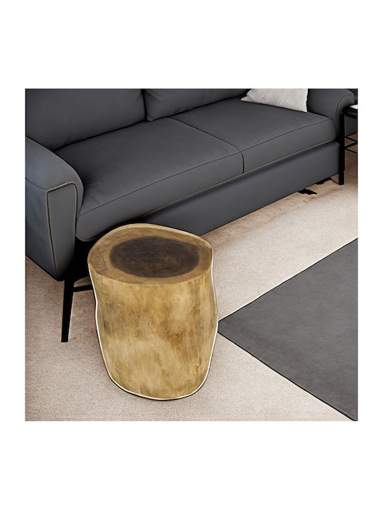 Round Side Table Munggur Wooden Natural Finish 43x43x48 cm