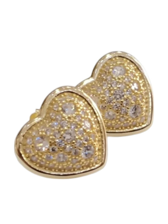 Prince Silvero Earrings made of Silver Gold Plated with Stones